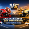 Atlanta Falcons vs New Orleans Saints Match Player Stats